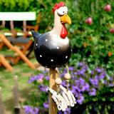Resin Chicken Statue Big-Eyed Garden Decor