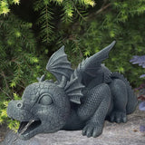 Resin Dragon Fountain Garden Decor with Spray