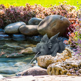 Resin Dragon Fountain Garden Decor with Spray