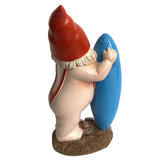 Resin Surfing Garden Gnome Figurine Decor