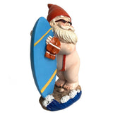 Resin Surfing Garden Gnome Figurine Decor