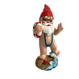 Resin Surfing Garden Gnome Figurine Decor