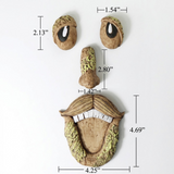 Resin Tree Face Bird Feeder Garden Decor Art
