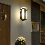 Retro Iron Outdoor Wall Light with Glass