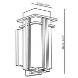 Retro Iron Outdoor Wall Light with Glass