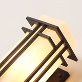 Retro Iron Outdoor Wall Light with Glass