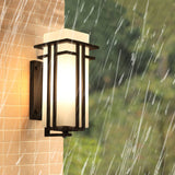 Retro Iron Outdoor Wall Light with Glass