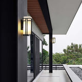 Retro Iron Outdoor Wall Light with Glass