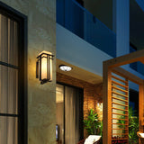 Retro Iron Outdoor Wall Light with Glass