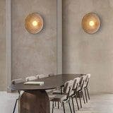 Retro Resin Round Wall Sconce with LED