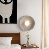 Retro Resin Round Wall Sconce with LED