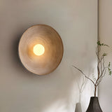 Retro Resin Round Wall Sconce with LED
