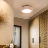 Retro Travertine Wood Flush Ceiling Light