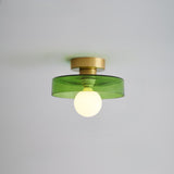 Round Glass LED Flush Mount Ceiling Light