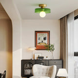 Round Glass LED Flush Mount Ceiling Light