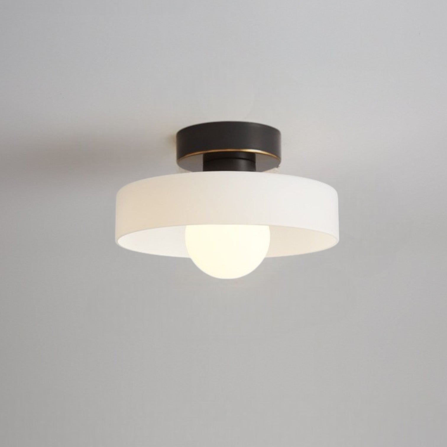 Round Glass LED Flush Mount Ceiling Light