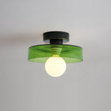 Round Glass LED Flush Mount Ceiling Light