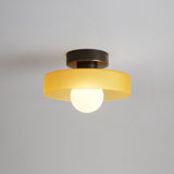 Round Glass LED Flush Mount Ceiling Light