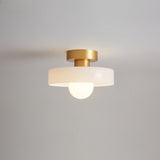 Round Glass LED Flush Mount Ceiling Light