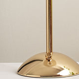 Scandinavian Brass Table Lamp with Pleated Shade