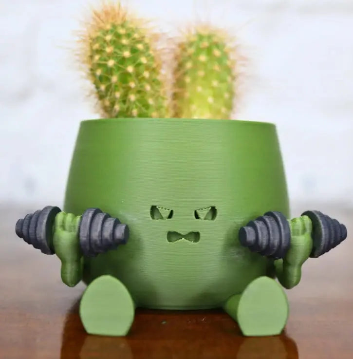 Self Watering Flower Pot with Cute Face Legs