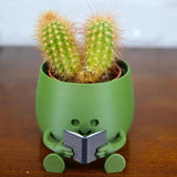 Self Watering Flower Pot with Cute Face Legs