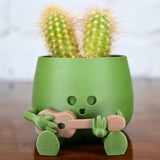 Self Watering Flower Pot with Cute Face Legs
