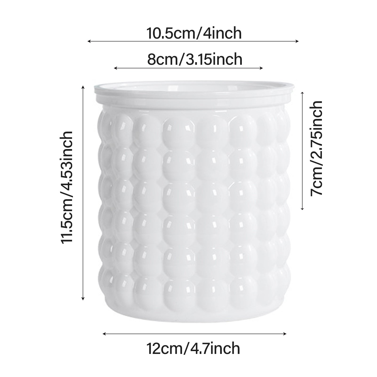 Self-Watering Textured Round Planter Pot