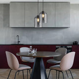 Smoked Glass Cylinder Pendant Light