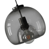 Smoked Glass Dome Pendant Light with E27