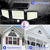 Solar 3 Head LED Security Light with Remote