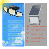 Solar 3 Head LED Security Light with Remote