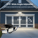 Solar 3 Head LED Security Light with Remote