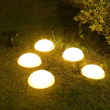 Solar Dome LED Landscape Stake Lights Set