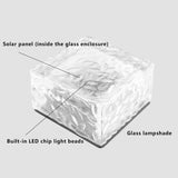 Solar Glass Ice Brick Light Waterproof