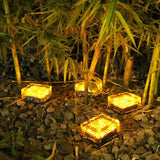 Solar Glass Ice Brick Light Waterproof