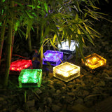 Solar Glass Ice Brick Light Waterproof