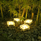 Solar Glass Ice Brick Light Waterproof