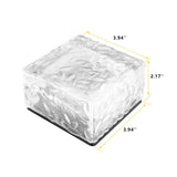 Solar Glass Ice Brick Light Waterproof