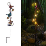 Solar Iron Butterfly Stake Light with LED