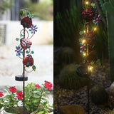 Solar Iron Butterfly Stake Light with LED