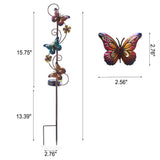 Solar Iron Butterfly Stake Light with LED