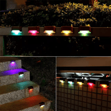 Solar LED Step Lights with Adhesive Back