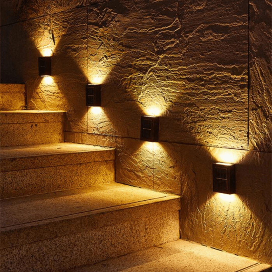 Solar LED Wall Lights with Dusk Sensor