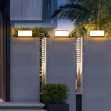 Solar Light Round Column Post LED Lamp
