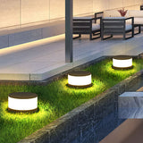 Solar Light Round Column Post LED Lamp