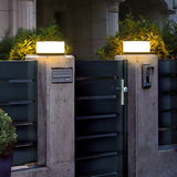 Solar Light Round Column Post LED Lamp
