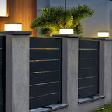 Solar Light Round Column Post LED Lamp
