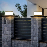 Solar Light Round Column Post LED Lamp