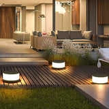 Solar Light Round Column Post LED Lamp